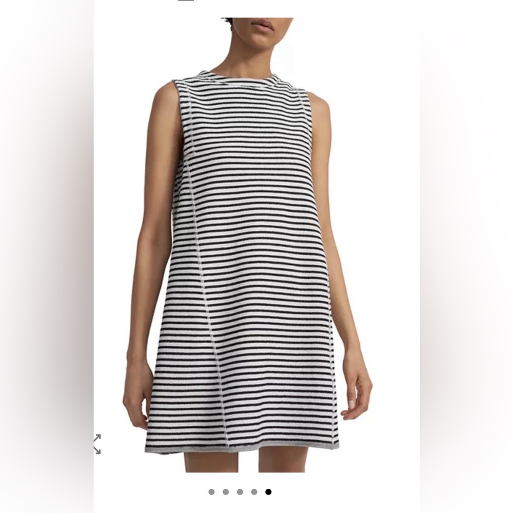 Theory Reversible Sleeveless Casual Sheath Dress Medium Preppy